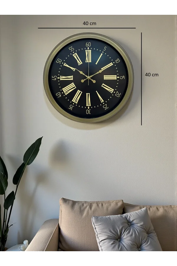 Zentime 40 Cm Eskitme Vintage Duvar Saati