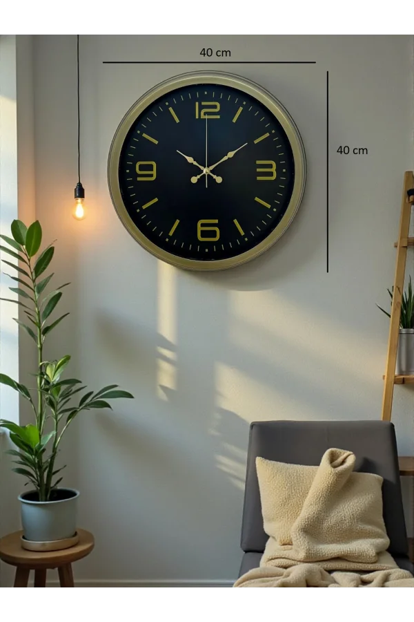 Zentime 40 Cm Eskitme Vintage Duvar Saati