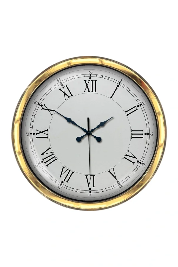 Zentime 40 Cm Gold Lüks Dekoratif Duvar Saati