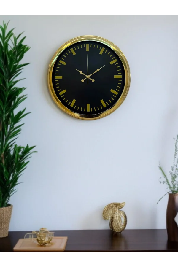 Zentime 40 Cm Gold Lüks Duvar Saati