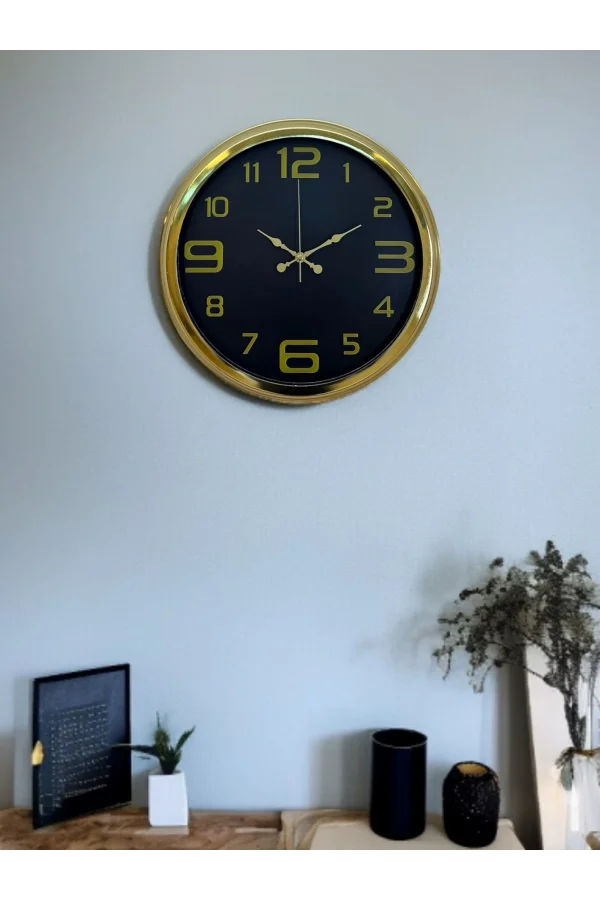Zentime 40 Cm Gold Lüks Duvar Saati