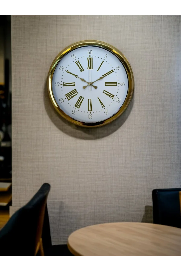 Zentime 40 Cm Gold Lüks Duvar Saati