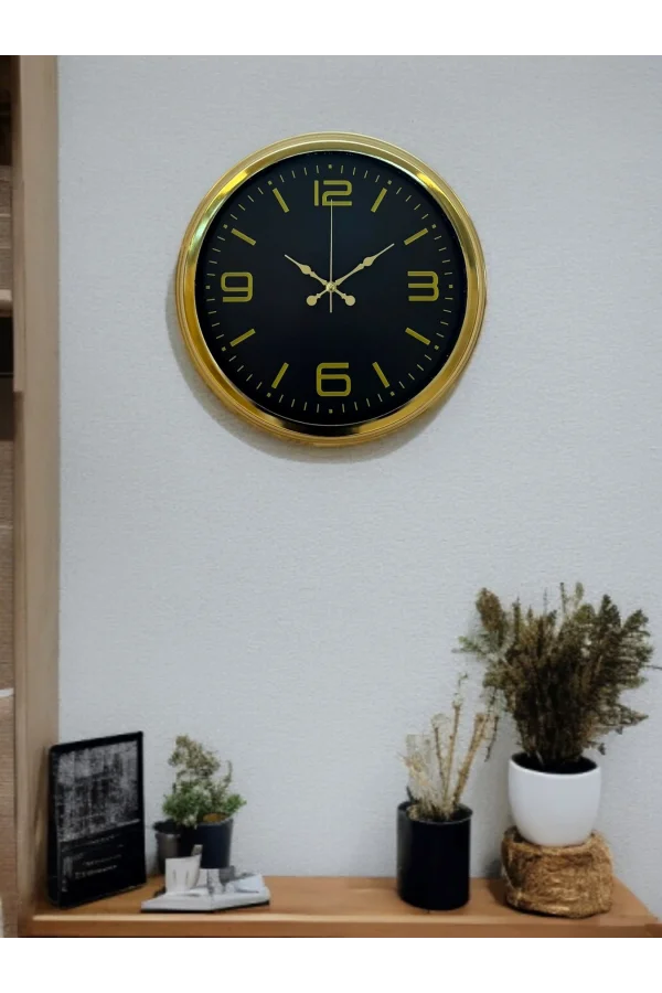 Zentime 40 Cm Gold Lüks Duvar Saati