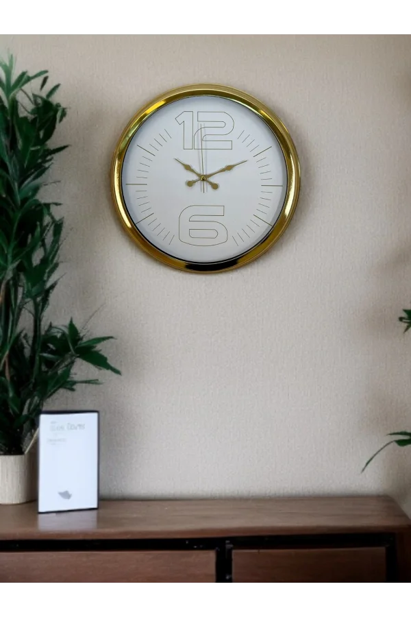 Zentime 40 Cm Gold Lüks Duvar Saati