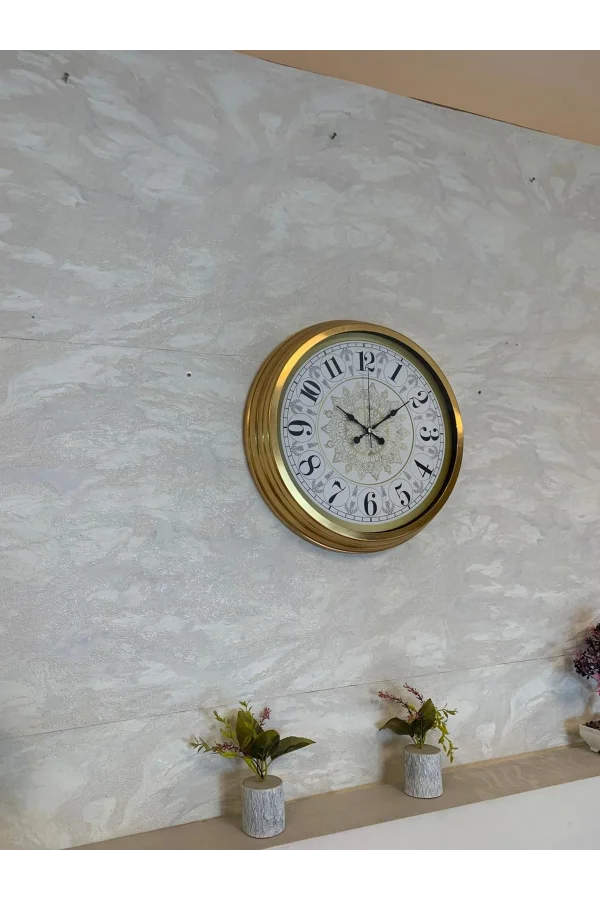 Zentime 40 Cm Gold Lüks Duvar Saati