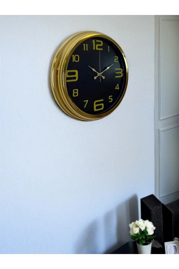 Zentime 40 Cm Gold Lüks Duvar Saati