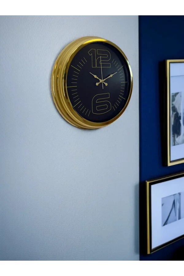 Zentime 40 Cm Gold Lüks Duvar Saati