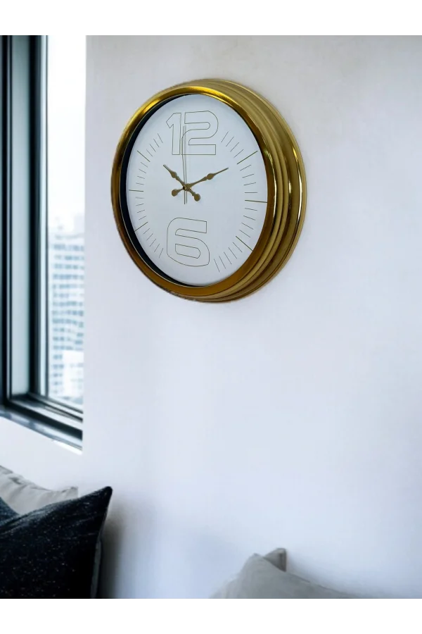 Zentime 40 Cm Gold Lüks Duvar Saati