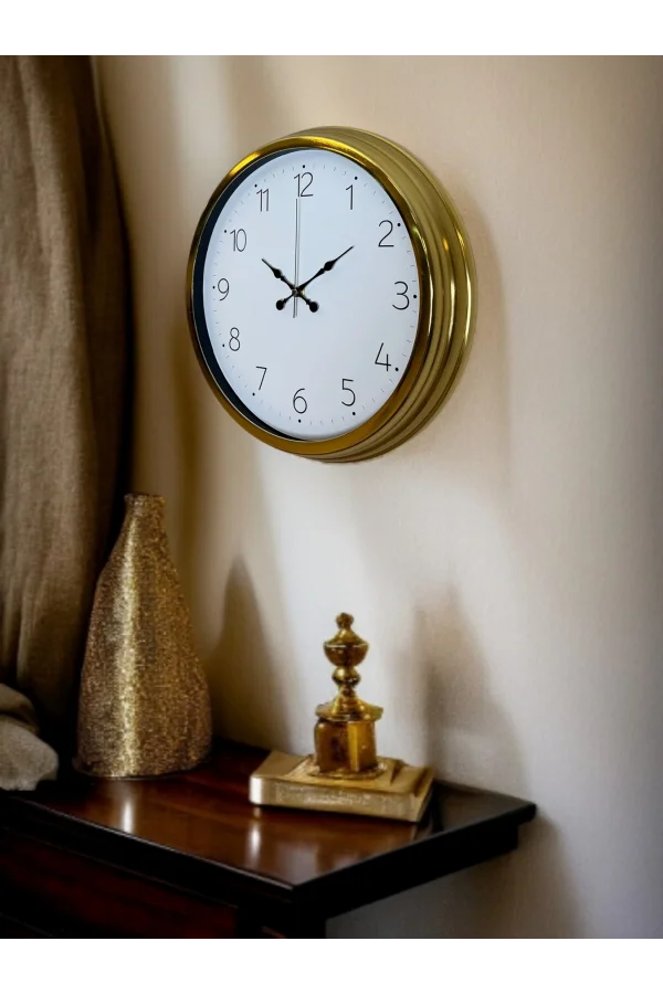 Zentime 40 Cm Gold Lüks Duvar Saati