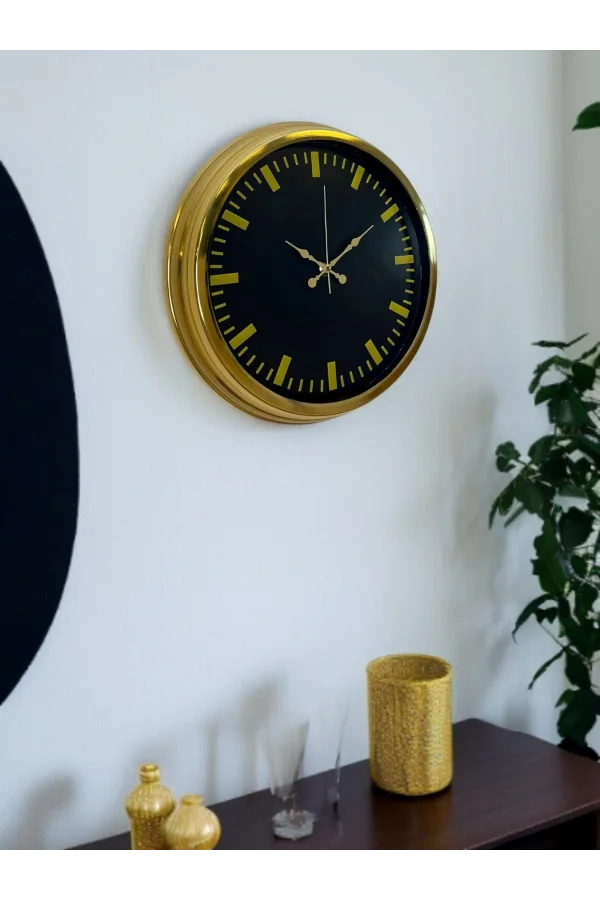 Zentime 40 Cm Gold Lüks Duvar Saati