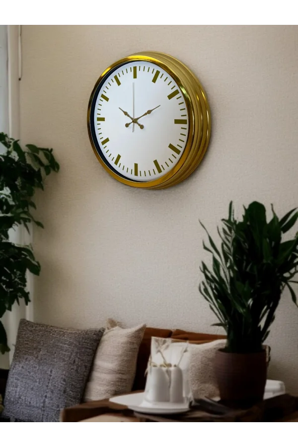 Zentime 40 Cm Gold Lüks Duvar Saati