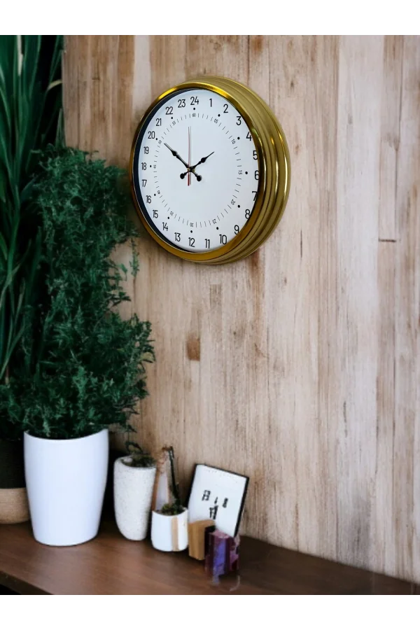 Zentime 40 Cm Gold Lüks Duvar Saati