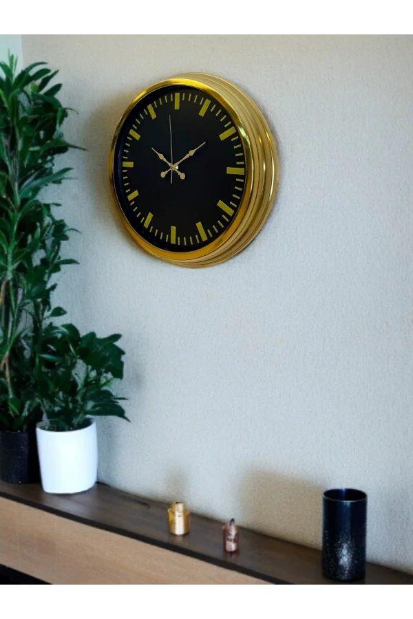 Zentime 40 Cm Gold Lüks Duvar Saati