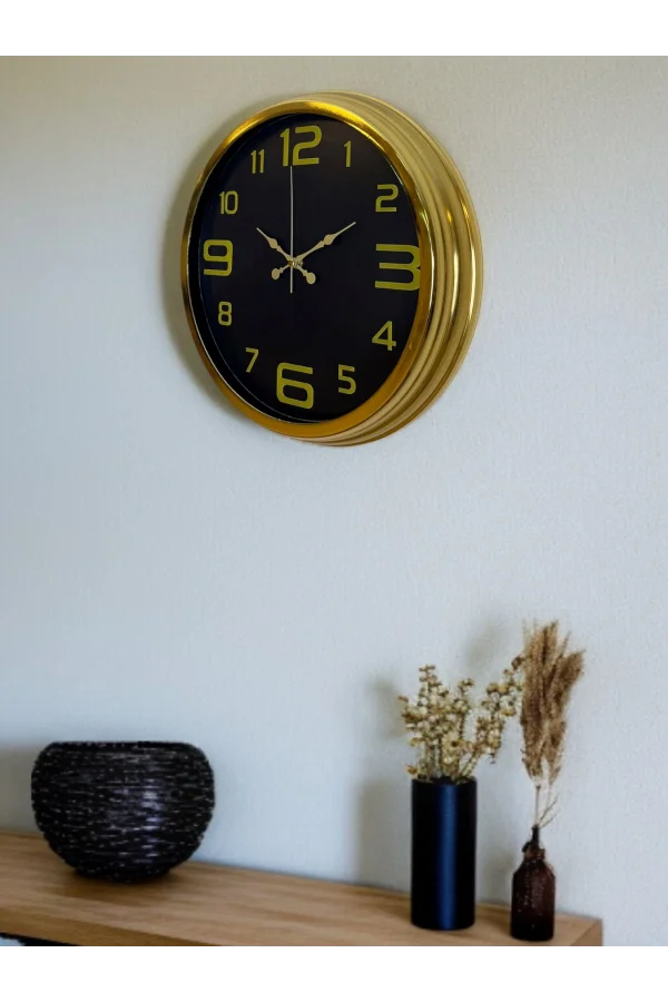 Zentime 40 Cm Gold Lüks Duvar Saati