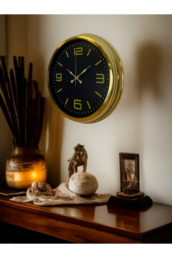 Zentime 40 Cm Gold Lüks Duvar Saati