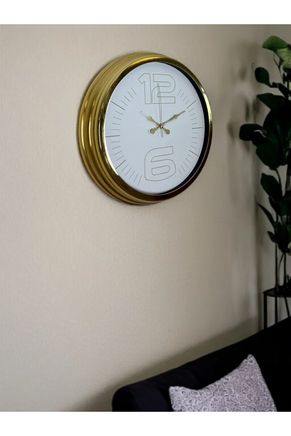 Zentime 40 Cm Gold Lüks Duvar Saati