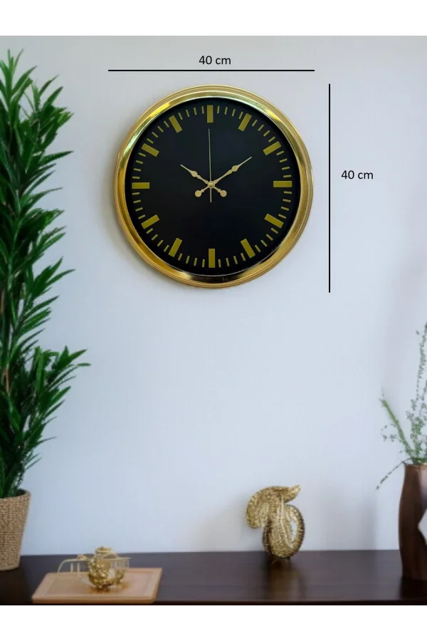 Zentime 40 Cm Gold Lüks Duvar Saati