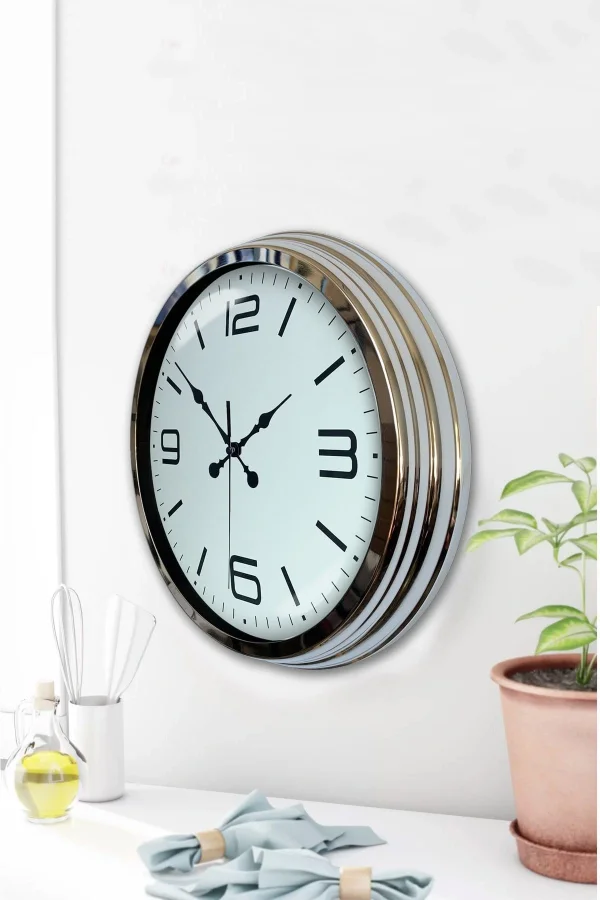 Zentime 40 Cm Krom Elegance Duvar Saati