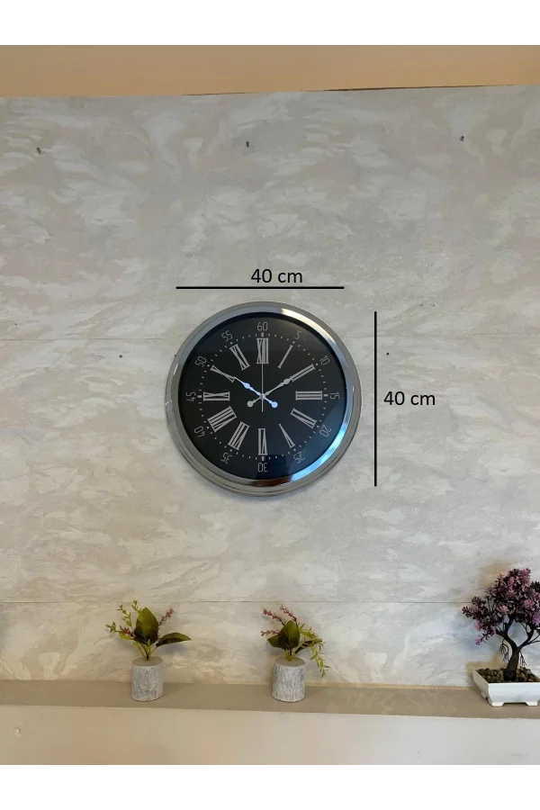 Zentime 40 Cm Krom Elegance Duvar Saati