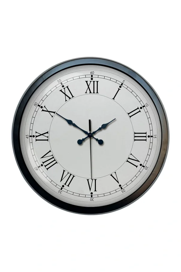 Zentime 40 Cm Siyah Şık Duvar Saati