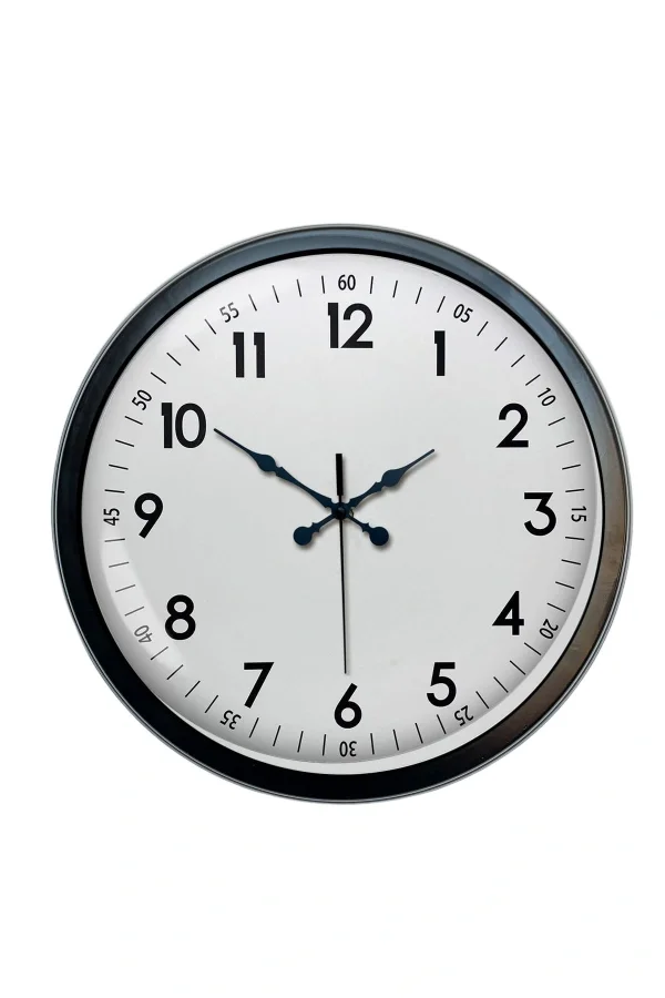 Zentime 40 Cm Siyah Şık Duvar Saati