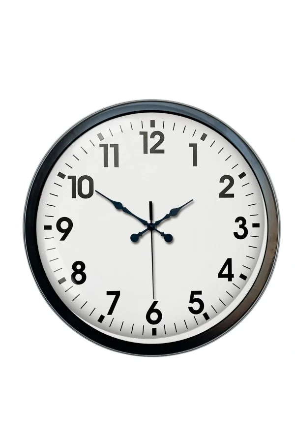 Zentime 40 Cm Siyah Şık Duvar Saati