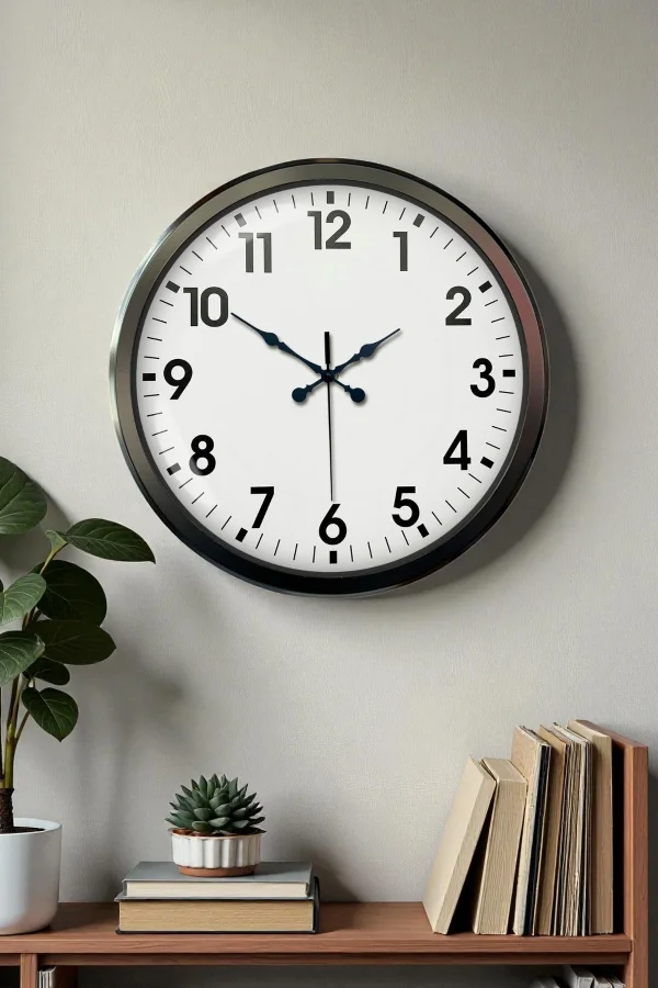 Zentime 52 Cm Siyah Modern Duvar Saati