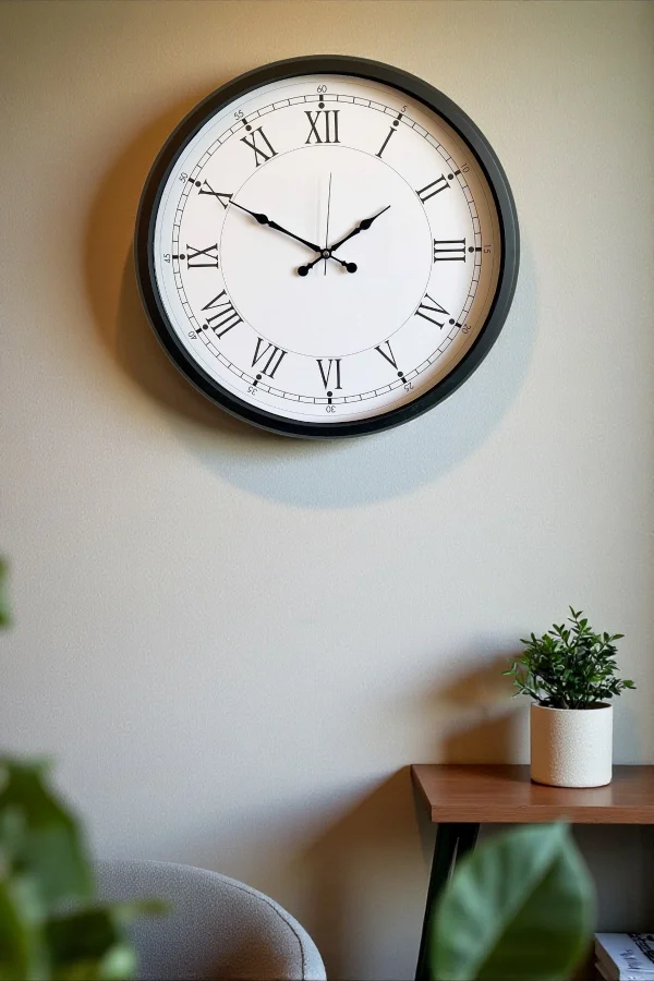 Zentime 52 Cm Siyah Modern Duvar Saati