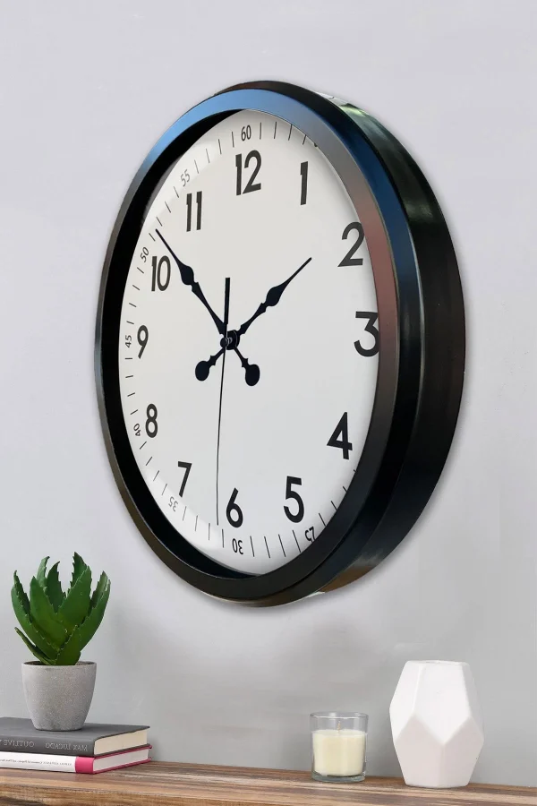 Zentime 52 Cm Siyah Modern Duvar Saati