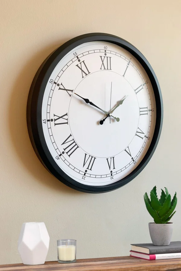 Zentime 52 Cm Siyah Modern Duvar Saati