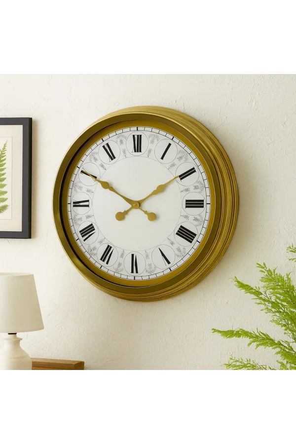 Zentime 60 Cm Gold Lüks Duvar Saati