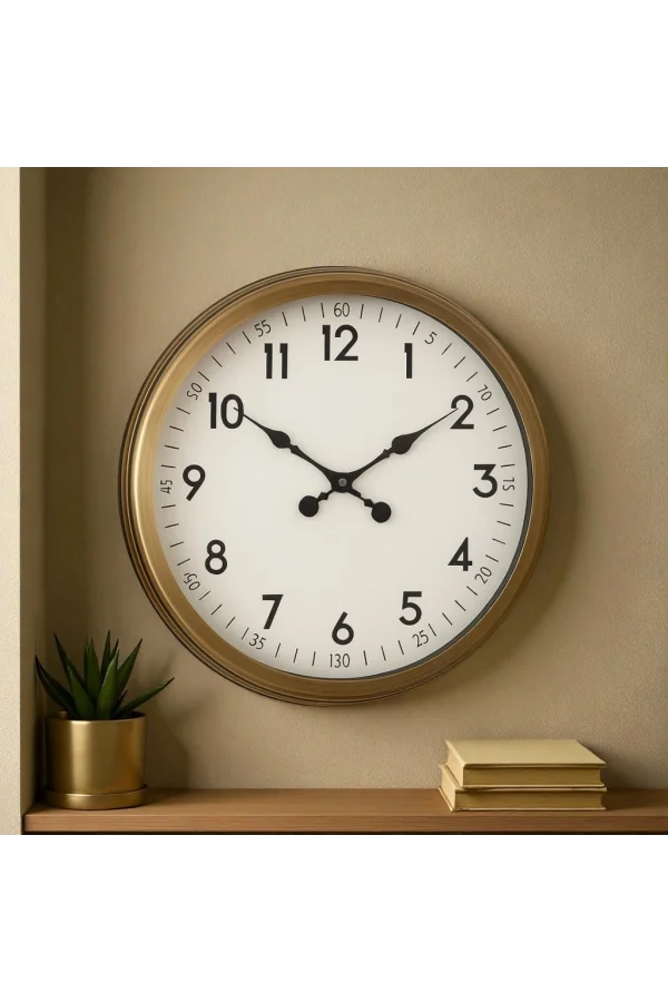 Zentime 60 Cm Gold Lüks Duvar Saati