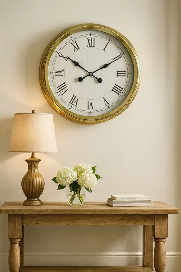 Zentime 60 Cm Gold Lüks Duvar Saati