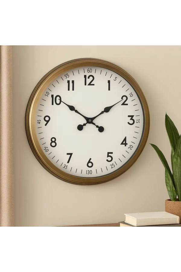 Zentime 60 Cm Gold Lüks Duvar Saati