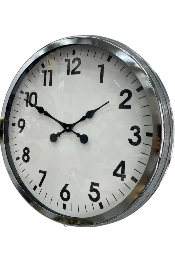 Zentime 60 Cm Krom Zarif Duvar Saati