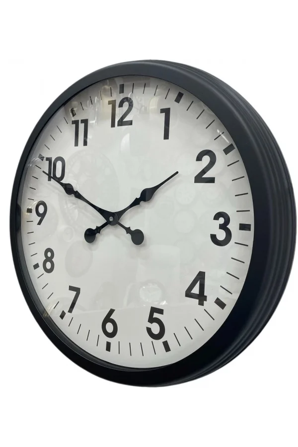 Zentime Black Classic 60 Cm Metal Duvar Saati