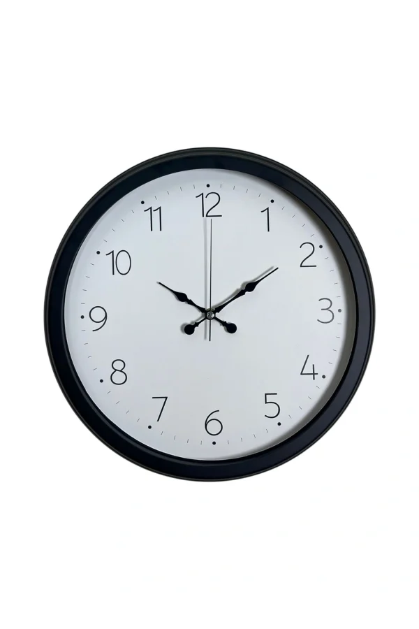 Zentime Pure Time Black 40 Cm Metal Duvar Saati
