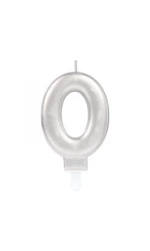 0 Rakamı Mum Gümüş Renk