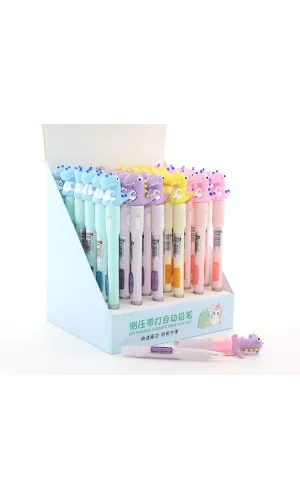 07 Uçlu Ledli Dinazor Tasarımlı Kalem