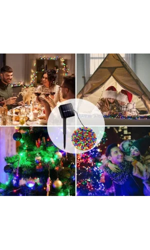 100 Led RGB Solar 12m