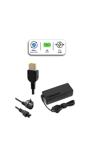 20V 4.5A USB Pin 90W LENOVO İçin Laptop Adaptör