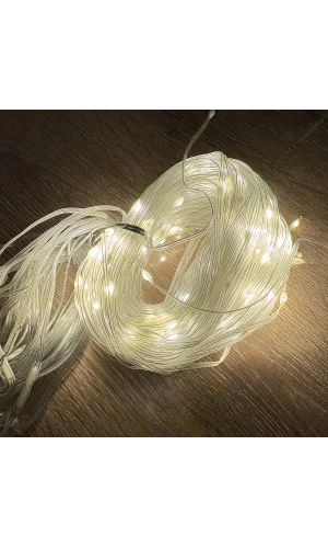 2x2 Perde 192 LED Sarı Işık - 8 Fonksiyonlu