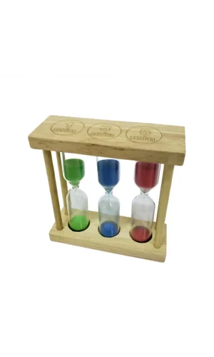 3lü Ahşap Kum Saati 1-3-5 Dakikalık