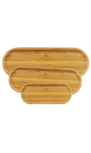 3lü Oval Sunum Tabağı Seti