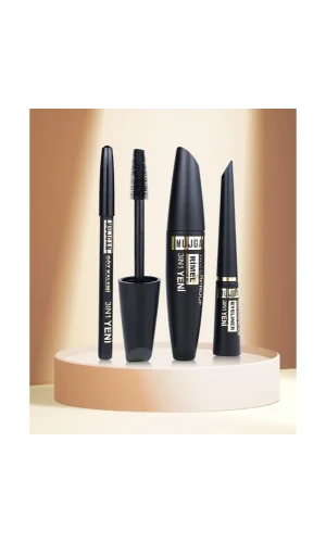 3ü 1 Arada Göz Makyajı Seti - Eyeliner, Maskara, Kalem