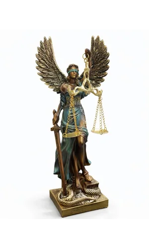 30x9 cm Polyester Kanatlı Adalet Biblosu