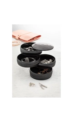 4 Katlı Dönen Silindir Takı Organizeri