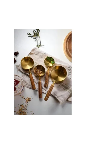 4lü Ahşap Saplı Ölçü Kaşığı