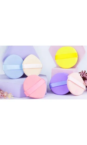 4lü Tutmalı Pudra Makyaj Süngeri Puf Seti