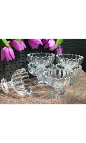 6lı Kristal Çerezlik Seti